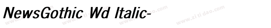 NewsGothic Wd Italic字体转换